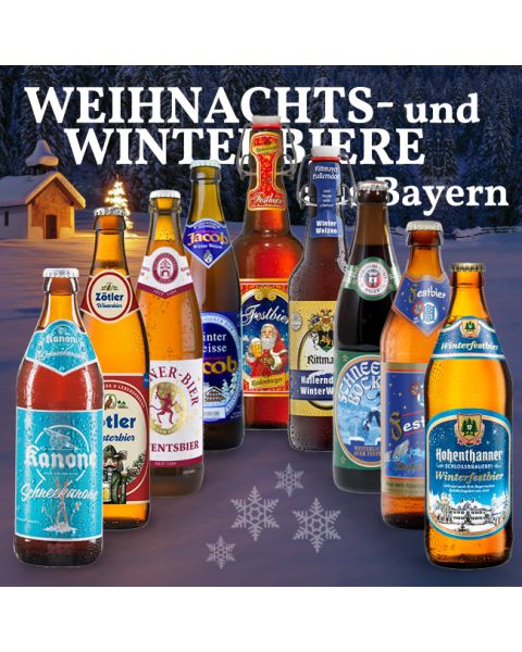 Weihnachts- und Winterbiere ais Bayern