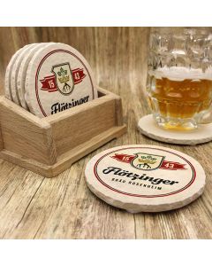 Flötzinger-Bräu Rosenheim Bieruntersetzer aus Naturstein