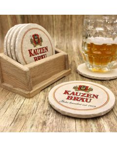 Kauzen-Bräu Ochsenfurt Bieruntersetzer aus Naturstein