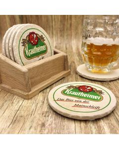 Privatbrauerei Krautheimer aus Franken Bieruntersetzer aus Naturstein