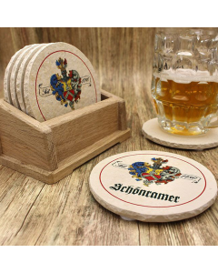Landbrauerei Schönramer Bieruntersetzer aus Naturstein