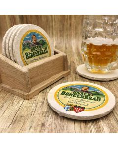 Unser Bügerbräu Bad Reichenhall Bieruntersetzer aus Naturstein