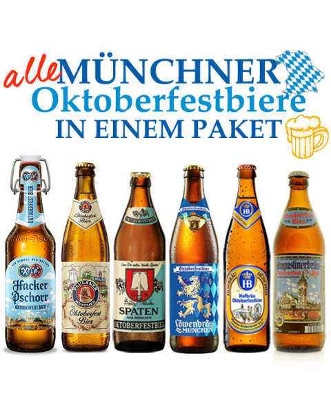 Alle Münchner Oktoberfestibiere Probierpaket